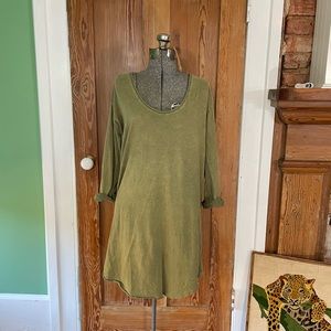 TRIBE KELLEY Green Acid T Shirt Dress - Size XL